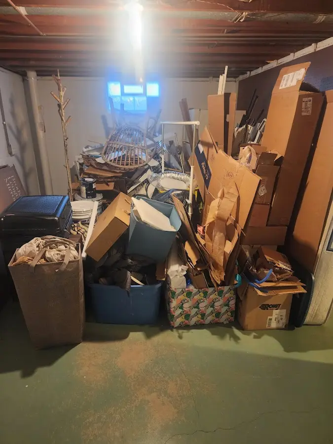 Roll-off dumpster container at job site for 4 Yard Dumpster Rental in Eagleton Village